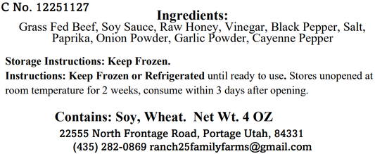 Naturally Smoked Beef Jerky - Spicy Buffalo