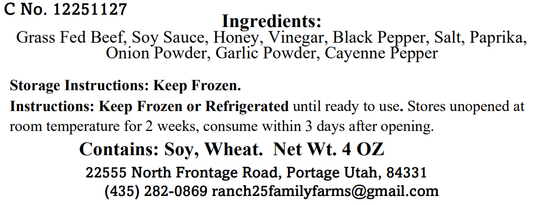 Naturally Smoked Beef Tender Stix - Spicy Buffalo