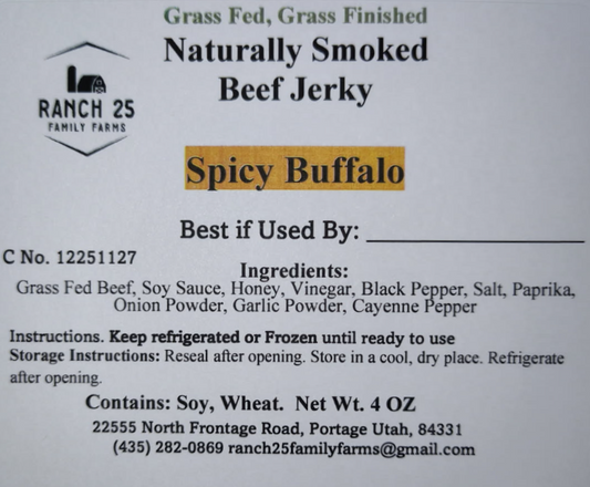 Naturally Smoked Beef Jerky Spicy Buffalo