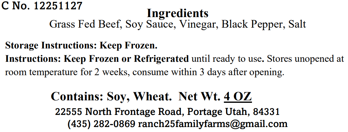 Naturally Smoked Beef Tender Stix - Black Pepper