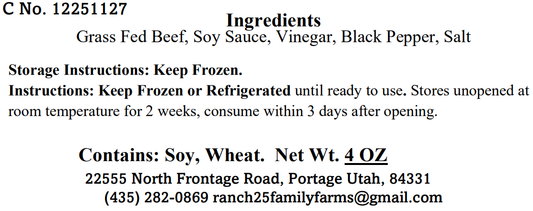 Naturally Smoked Beef Jerky - Black Pepper