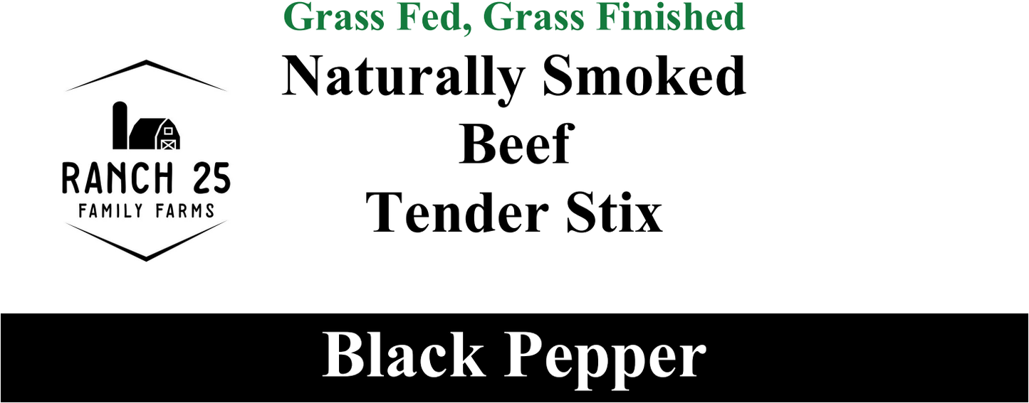 Naturally Smoked Beef Tender Stix - Black Pepper