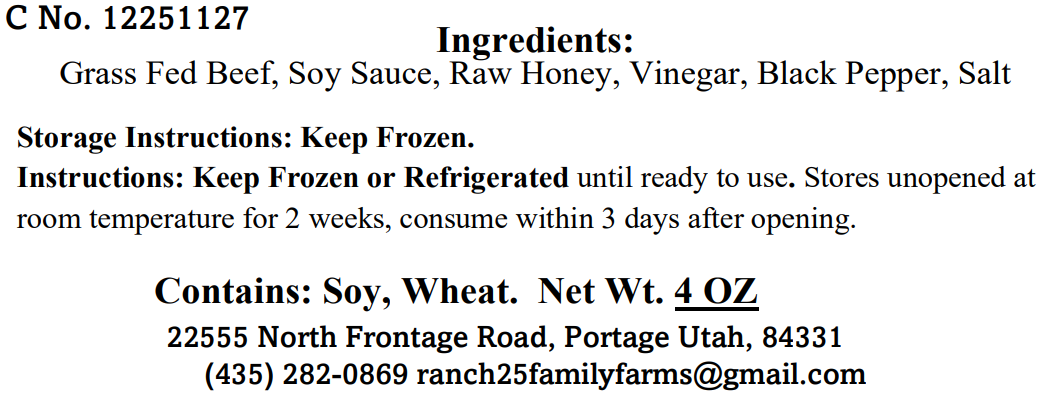 Naturally Smoked Beef Tender Stix - Honey Pepper