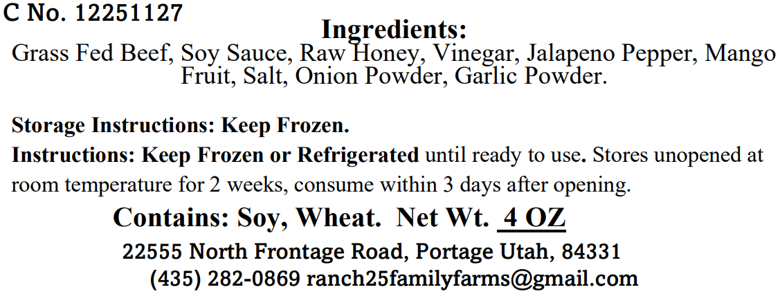 Naturally Smoked Beef Tender Stix - Jalapeno Mango