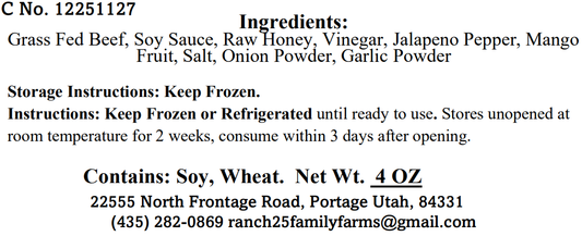 Naturally Smoked Beef Jerky - Jalapeno Mango